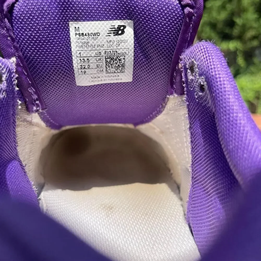 New Balance 480 Youth 1 Purple and White Unisex Running Sneakers